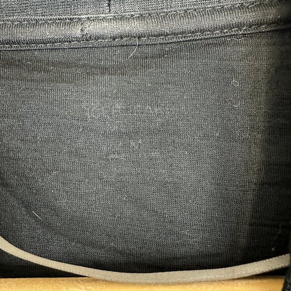 Icebreaker Merino Wool Long Sleeve Black Wrap Cardigan Sweater Medium - Picture 3 of 5